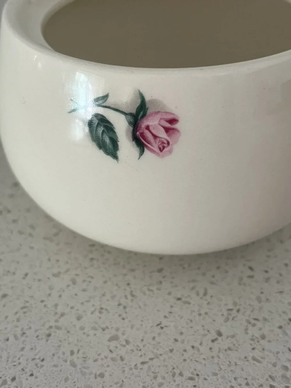 Vtg MCM Homer Laughlin Porcelain jewelry trinket jar sugar bowl 1955 Cottagecore